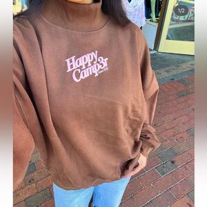 Happy Camp3r Mock Neck Sweatshirt XL